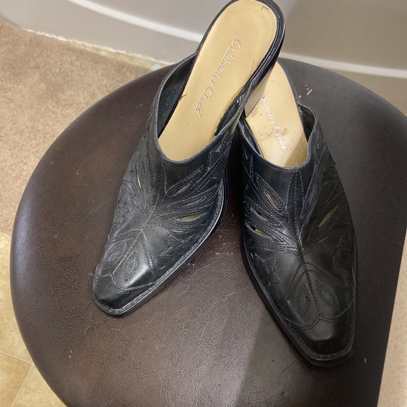 Black leather mules - Picture 4 of 5